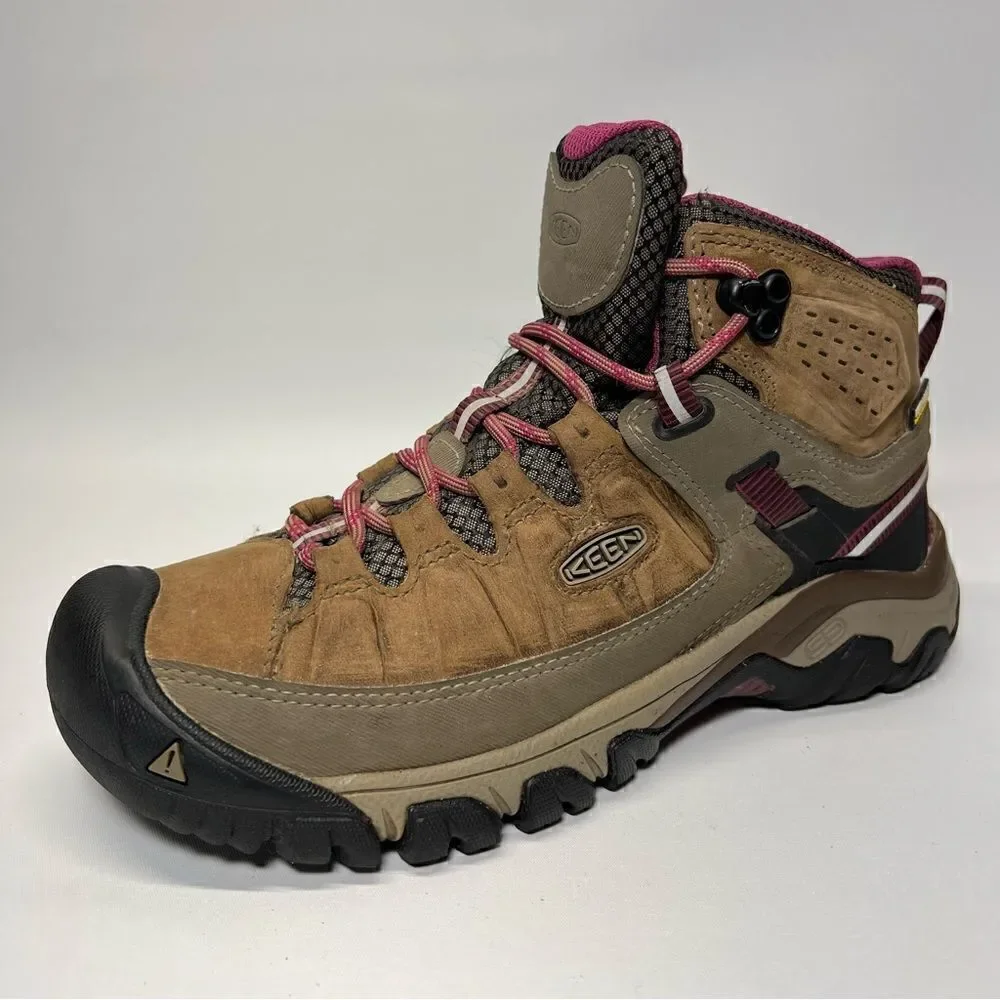 KEEN Womens Targhee III Mid‎ Waterproof Hiking Boots in Weiss/Boysenberry 7.5